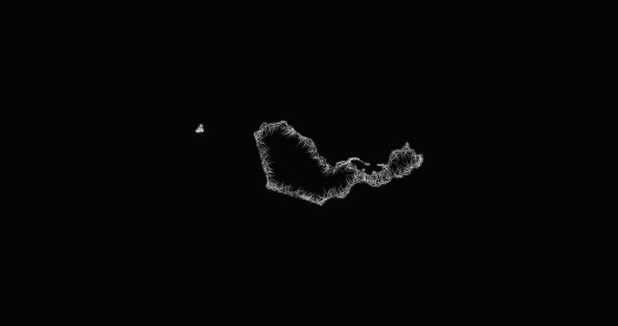 Sketch Ceuta outline map animation - smooth progressive reveal