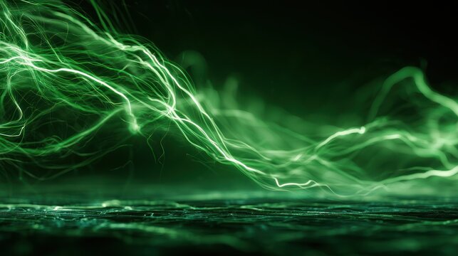 Abstract green energy flow