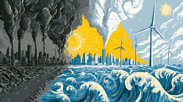 Dichotomy of energy pollution vs renewable power
