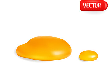 Glossy 3d honey drops icon set with golden liquid nectar shapes © Anna