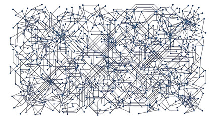 Obraz premium Abstract network connection background with dots and lines, digital technology concept, data communication