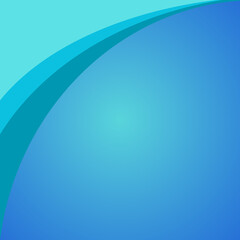Obraz premium Abstract blue and turquoise gradient background with elegant curved lines and copy space.