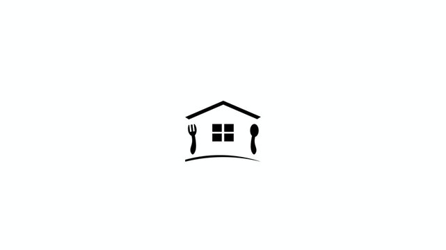 Logos for restaurants and cafes. Restaurant symbol concepts, cutlery.