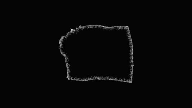 Sketch Al Qahirah outline map animation - smooth progressive reveal