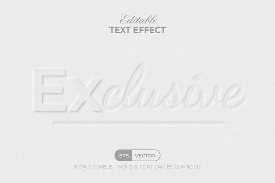 Editable Text Effect Emboss Deboss Style.