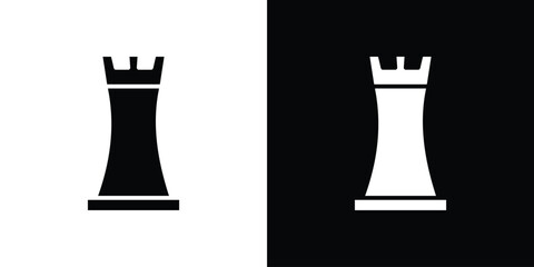 Chess rook icon design simple and modern concept templates © Lily