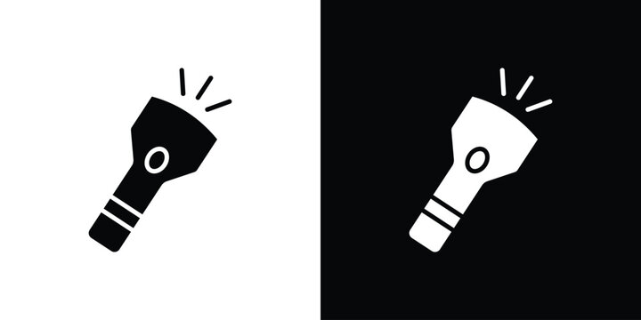 Flashlight icon design simple and modern concept templates