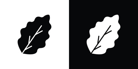 Oak Leaf icon design simple and modern concept templates © Lily