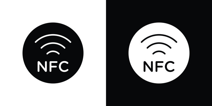 NFC icon design simple and modern concept templates