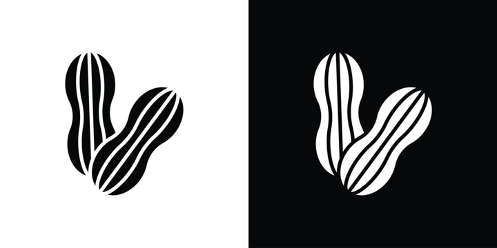 Peanut icon design simple and modern concept templates