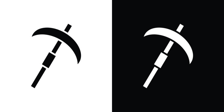 Pickaxe icon design simple and modern concept templates
