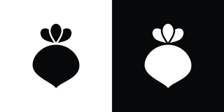 Radish icon design simple and modern concept templates
