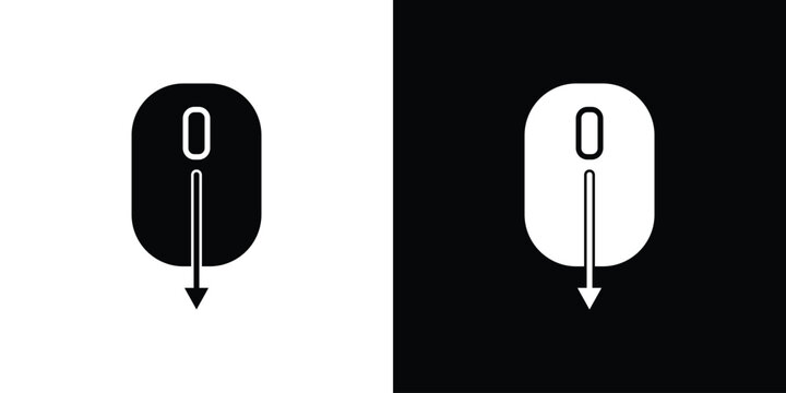 Scroll down computer mouse icon design simple and modern concept templates