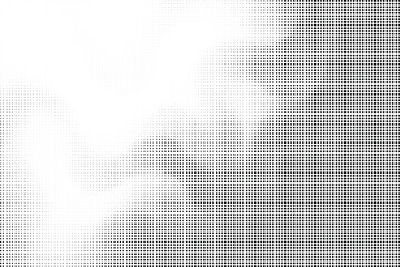 Fototapeta premium Halftone dot pattern gradient on transparent background