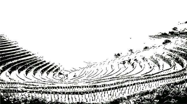vineyard landscape, rows of vines