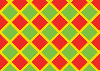 Fototapeta premium seamless pattern with geometric shapes in red, green and yellow color