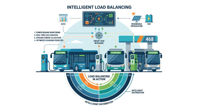 Intelligent Load Balancing for Electric Buses at Charging Stations