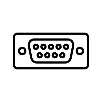 RS-232 Serial Port Icon for Legacy Communication