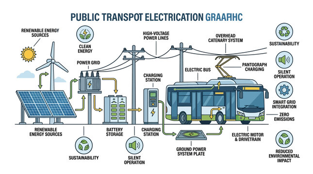 Electric Bus Charging Station with Renewable Energy Sources for Public Transport