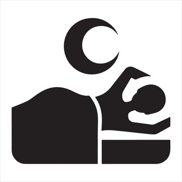 sleep Tracker vector silhouette clip art abstract logo concept illustration

