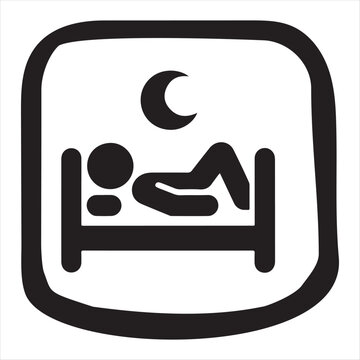 sleep Tracker vector silhouette clip art abstract logo concept illustration
