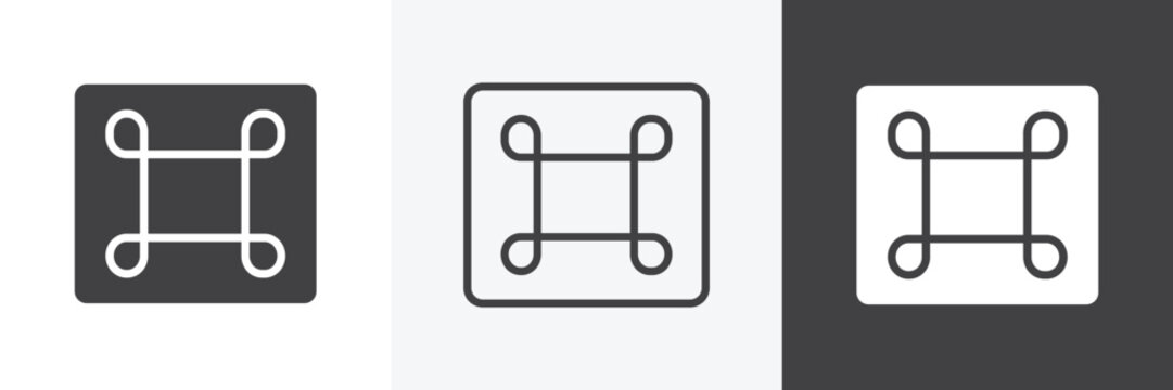 Command icons in Thin line black color. flat simple vector symbols illustration.