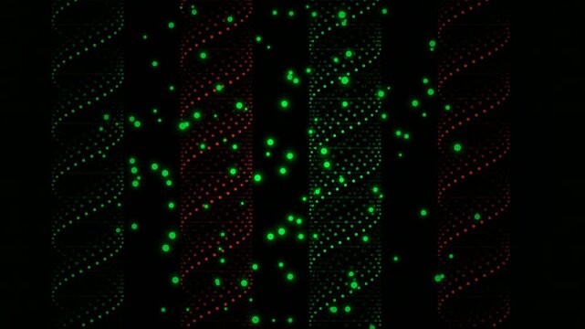 Malware DNA Analysis Animation - Virus Code Structure Cybersecurity 4K Seamless Loop