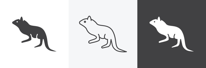 Otter icons in Thin line black color. flat simple vector symbols illustration. © safe