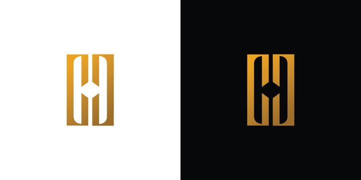 Elegant and luxury letter CD initials logo design