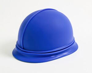 Fototapeta premium Blue Hard Hat with Reflective Straps
