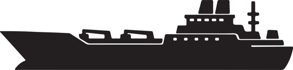 black and white ship © MdShomrat