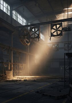 Industrial warehouse ventilation system