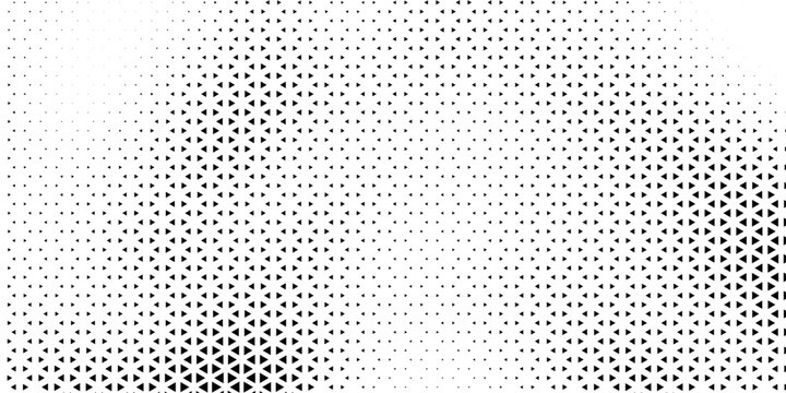 Halftone triangles pattern. Abstract geometric gradient background. Vector illustration
