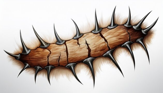 claw scratch marks with torn edges isolated on white background cutout background
