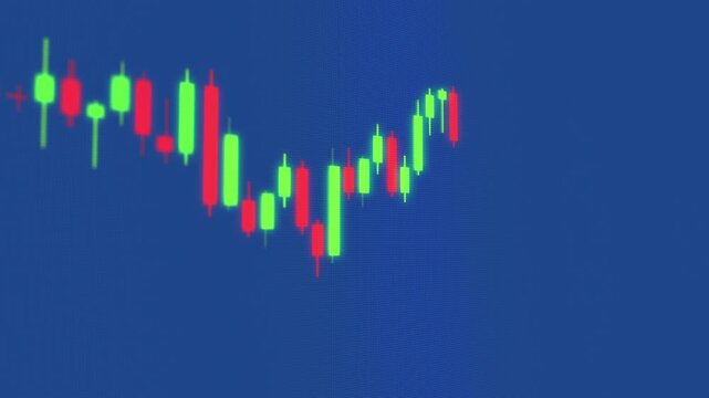 Quick Animated Loop of Trading Candlesticks