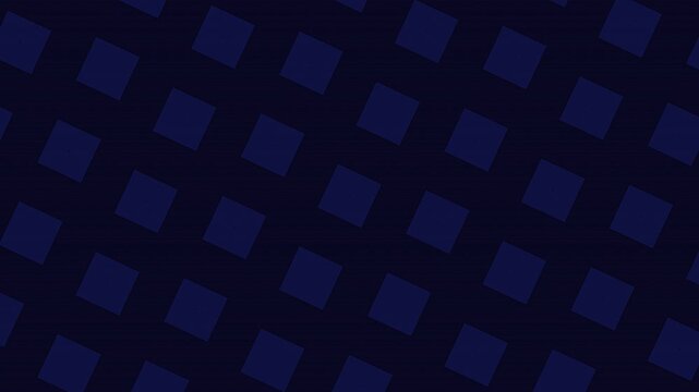Abstract dark blue geometric pattern with subtle glowing square shapes.