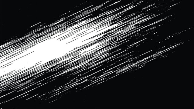 Abstract manga speed lines black background dynamic diagonal motion streaks comic action flash explosion overlay