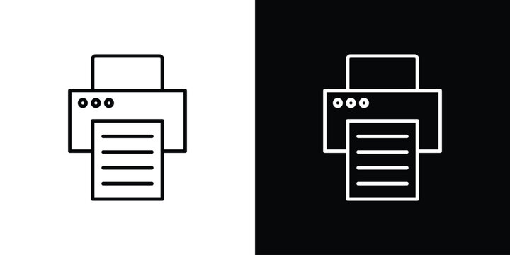 Print icon symbols with editable linear style