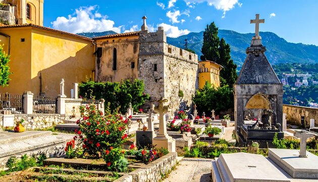 Cemetery in Menton France.