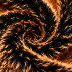 Naklejka premium Swirling Abstract Animal Print Faux Fur Texture
