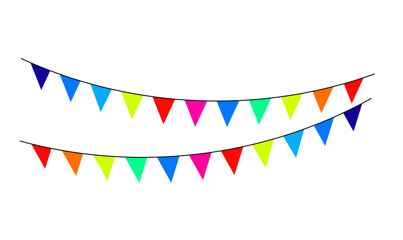 Obraz premium celebration bunting, Festive flags decoration, Party banner graphic 