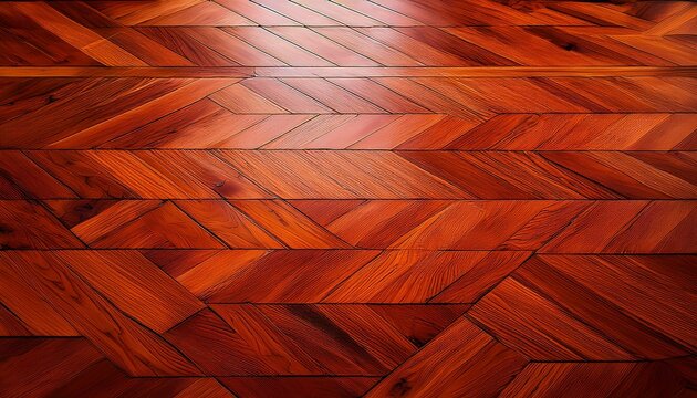Dark Orange Hardwood Floor Beautifully Patterned In Parallel Lines Rich And Glossy Texture Wood Glossy