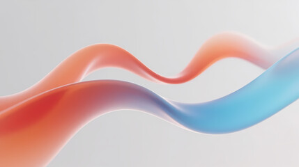 Fototapeta premium Two flowing light waves with gradient colors