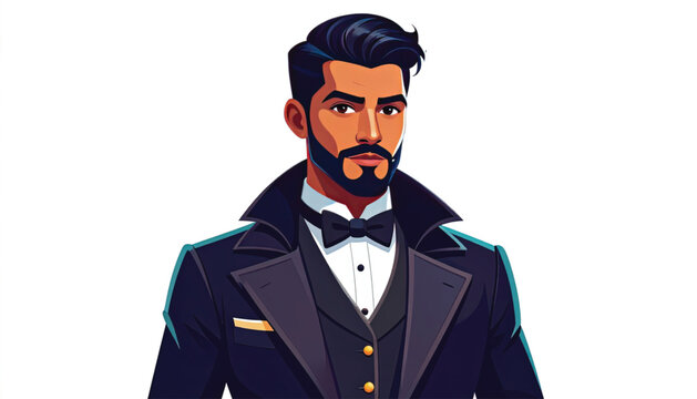 Man in Black Tuxedo Suit.