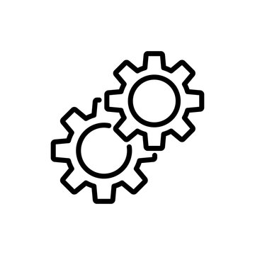 Gear Icon, Mechanical Cogwheel Symbols, Engineering Mechanism symbol, Png transparent background