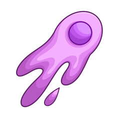 Cute Pink Purple Comet © Kamila artventure