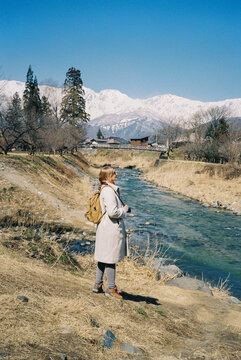 Oide Park in Hakuba mountain town in Japan