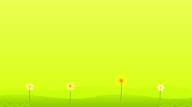 Whimsical Flat Design Nature Vector Animation Background