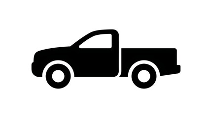 Pickup truck silhouette side view icon © Lahiru