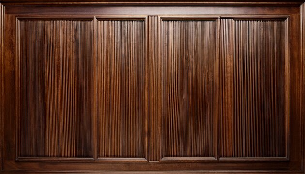 luxury wood paneling background or texture highly crafted classic traditional wood paneling with a frame pattern often seen in courtrooms premium hotels and law offices